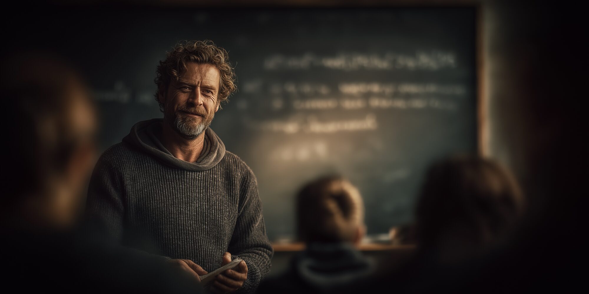 Docent middelbare school voor de klas