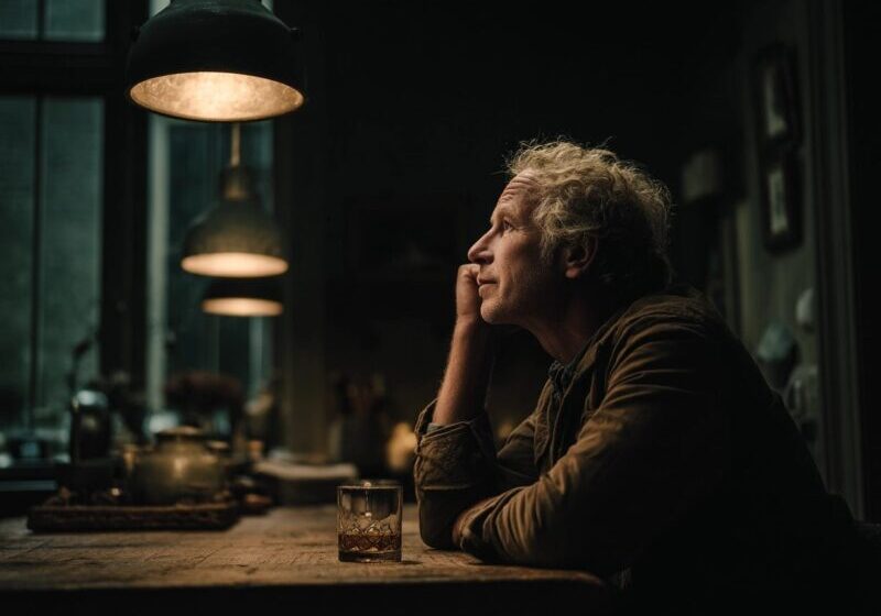 Man drinkt whisky