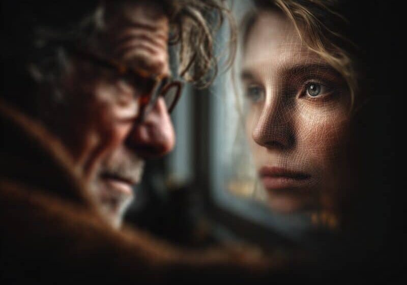 Man praat met digitale avatar