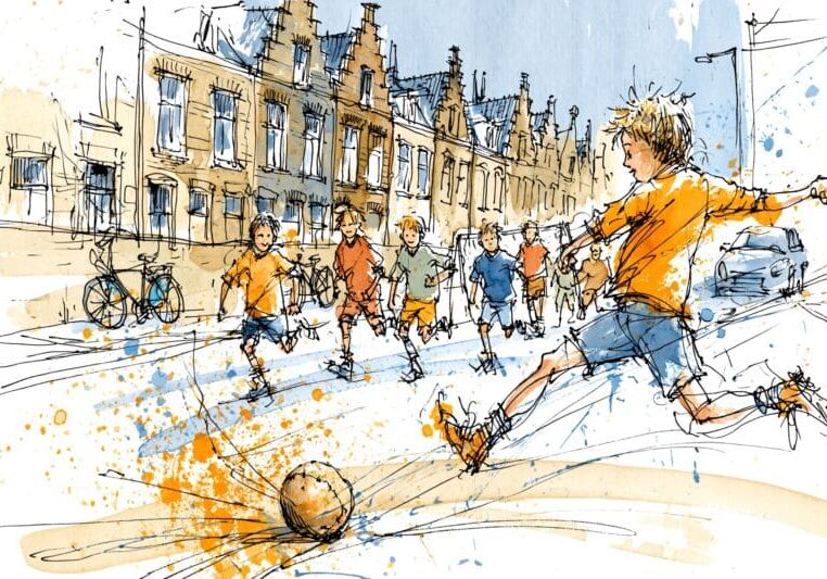 Voetballende tieners